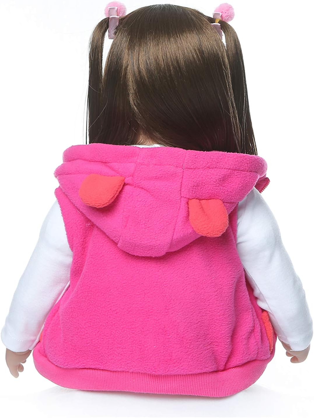 Zero Pam Reborn Dolls Toddler Girl 24 inch 60 cm Realistic Huggable Soft Body Doll with Clothes for Kids Above 3+ Years Gift Set Dollhouse Dolls