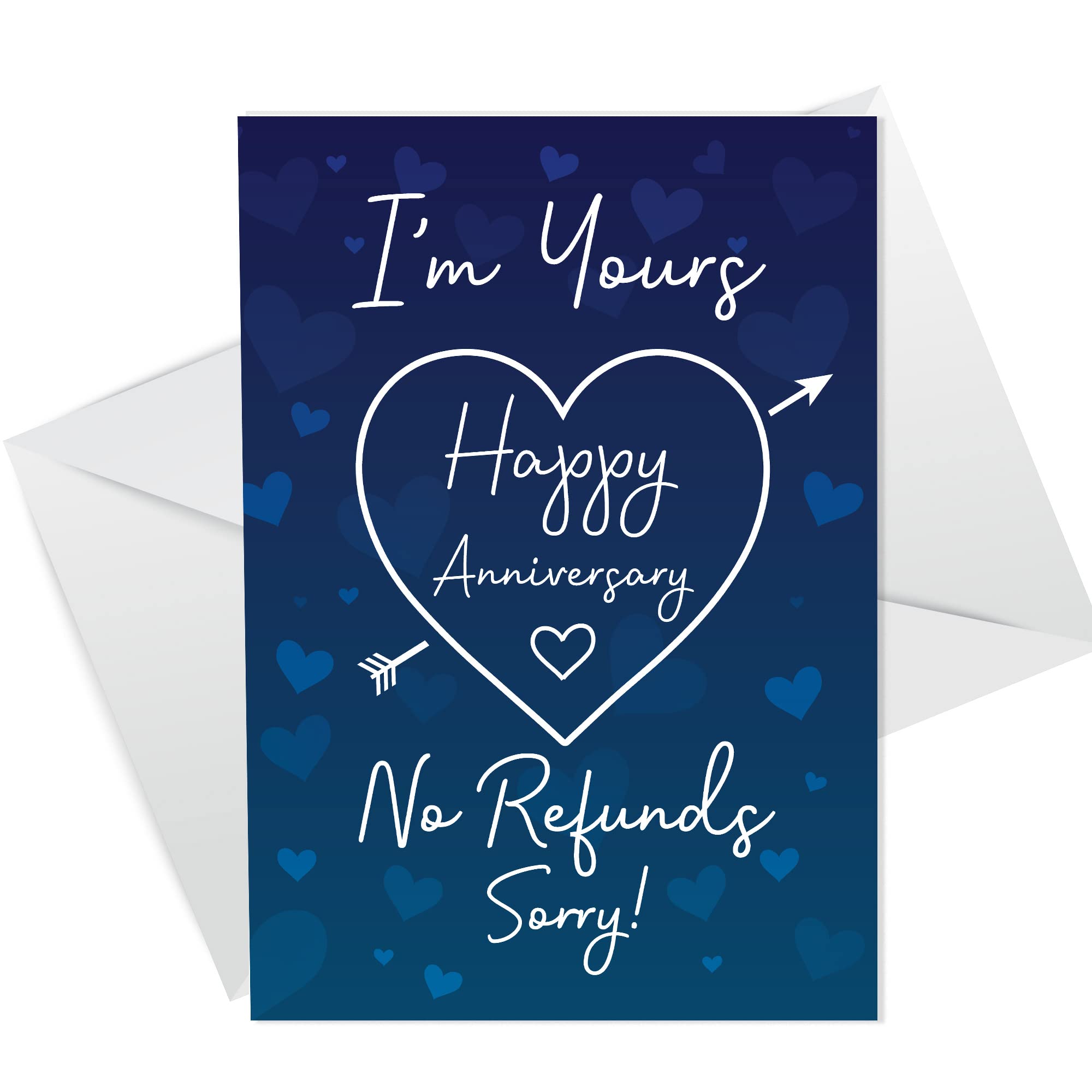 Funny Joke Anniversary Card For Him Her NO REFUNDS Sorry Humour Card For Men Women