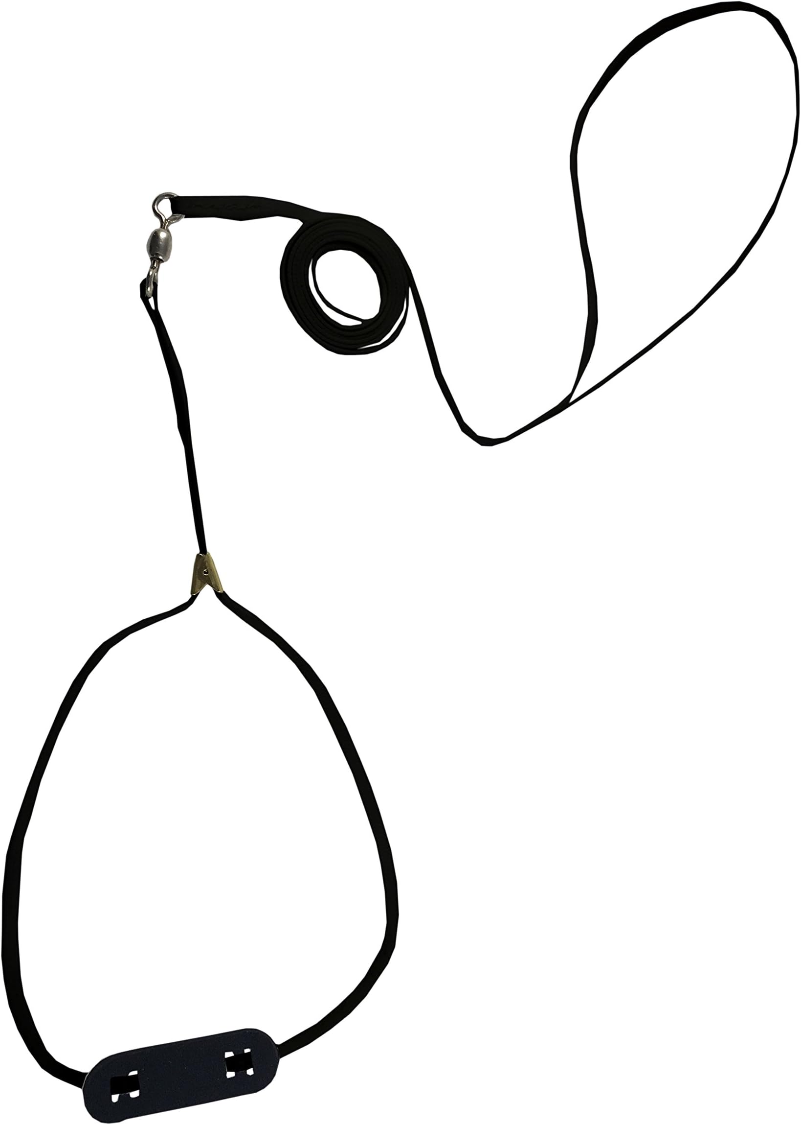 Resco Professional Cordo-Hyde Spinner Show Dog Lead with Built in Swivel and Neck Pad, 3/16-Inch wide by 56-Inch Long, Black