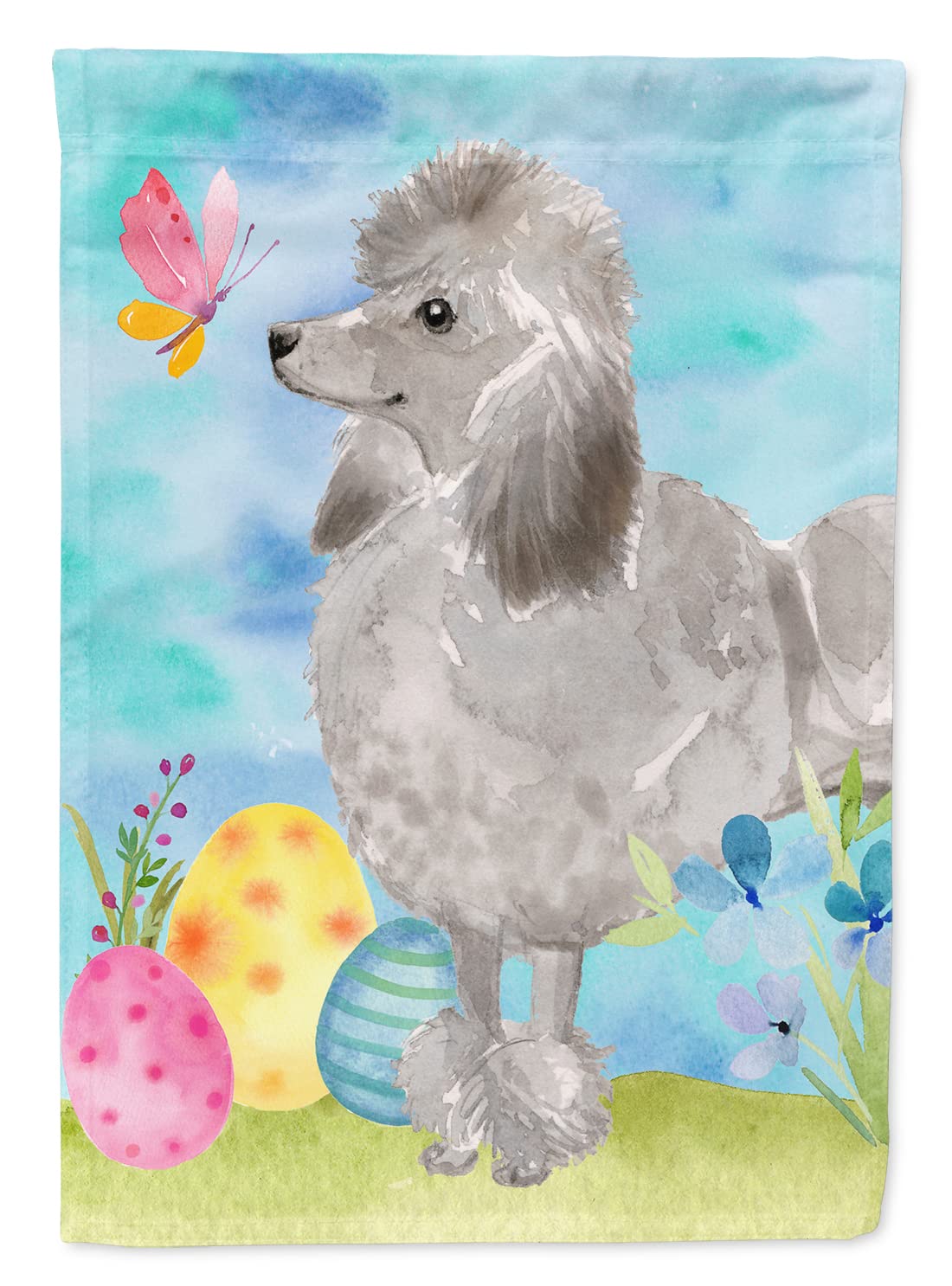 Drapeau Poodle caniche gris pour maison en toile Caroline's Treasures BB9629CHF grand format