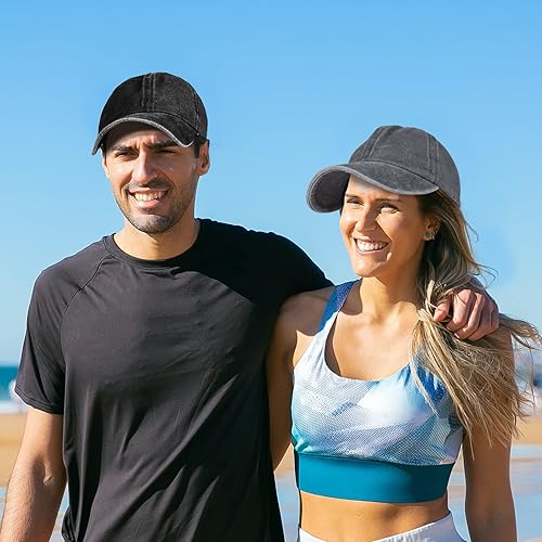 Miniatura 6 de Gorra de béisbol unisex vintage lavada, estilo retro, ajustable, para papá, para hombres y mujeres