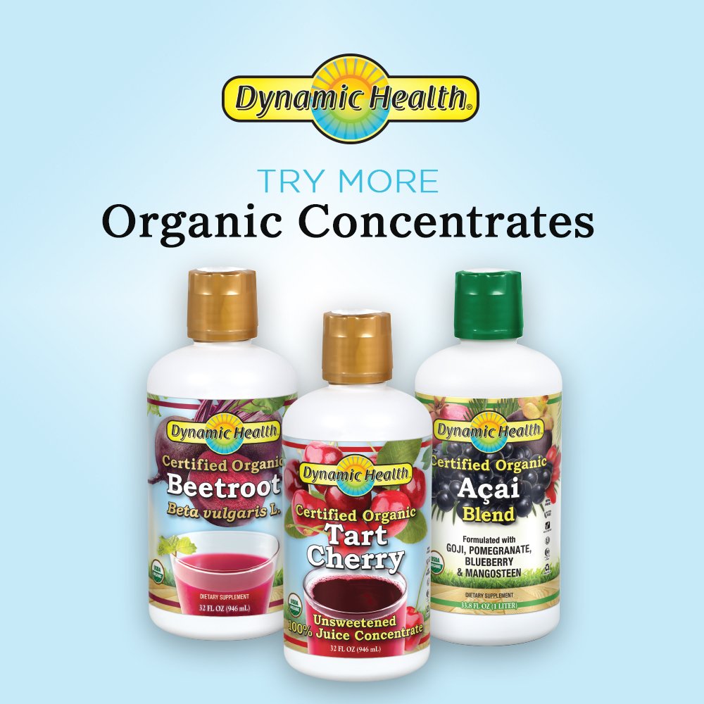Dynamic Health Organic Tart Cherry Juice Tonic with Turmeric & Ginger - Sour Tart Cherry Juice Concentrate for Muscle Recovery, Unsweetened, 100% Natural, No Sugar Added - 16 fl oz