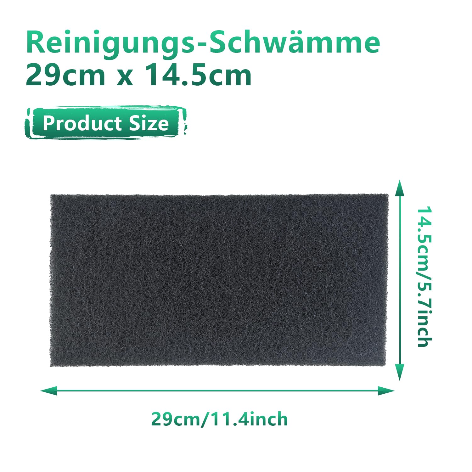 Pastiglie in tessuto non tessuto abrasivo, 6 pezzi, 290 mm x 145 mm