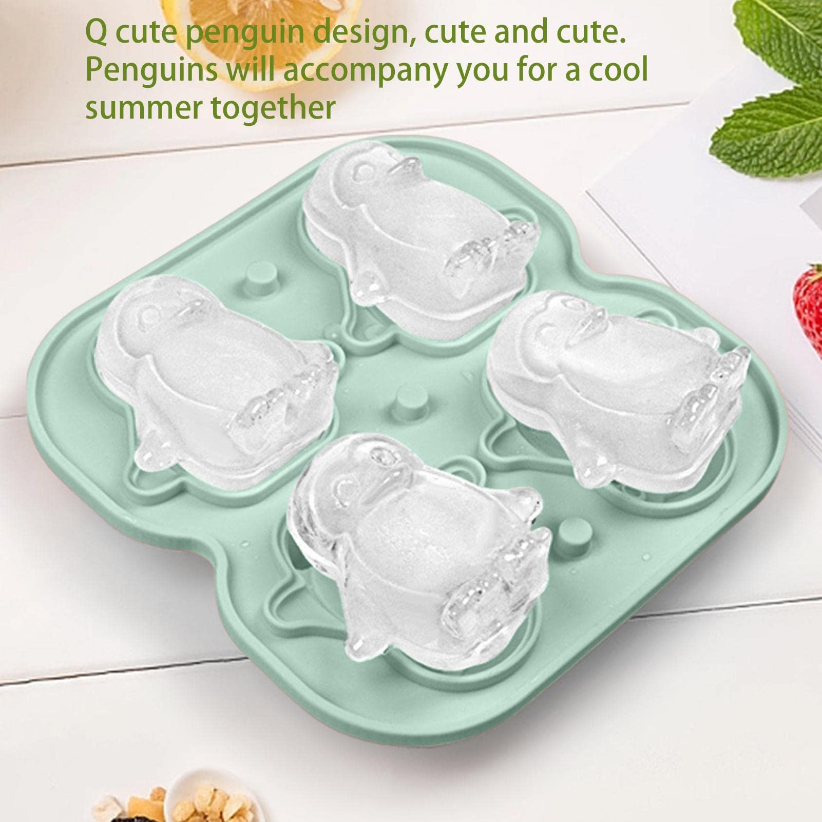 Moules à Glace En Silicone En Forme De Pingouin | 4 Cavités Faites Maison Pour Crème Glacée, Gelée, Chocolat Ngumms