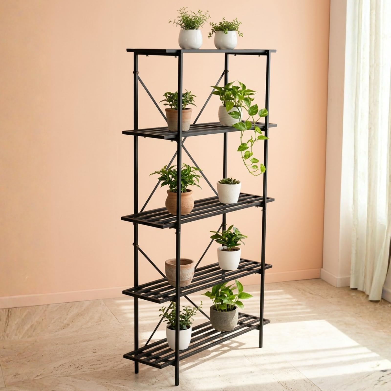Bloom Plant Stand - Outdoor & Indoor Metal Stand -15