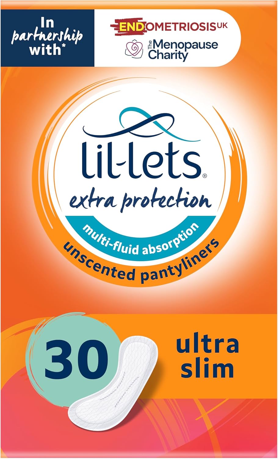 LilLets Extra Protection Pantyliners X 30 (1 Pack), for MultiFluid