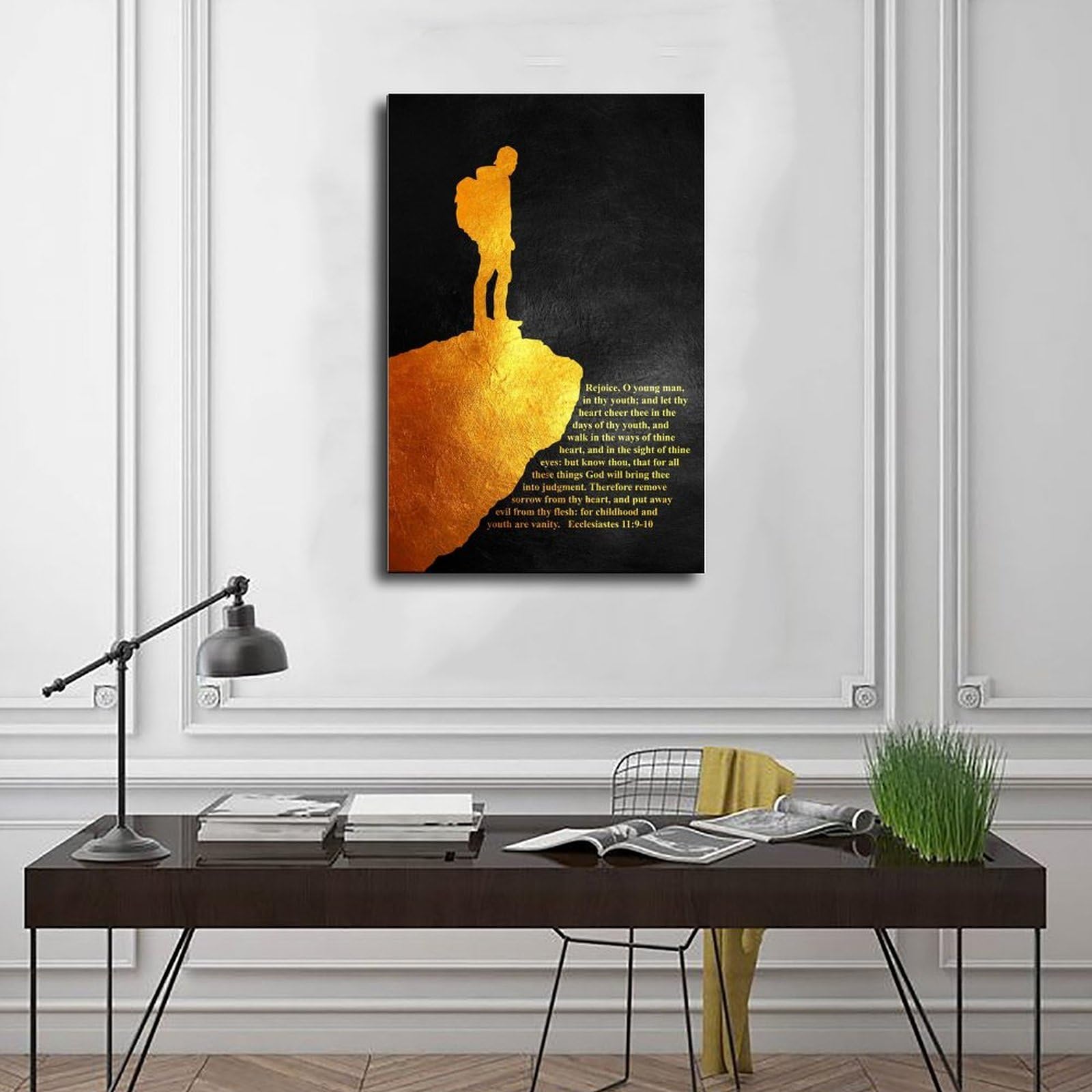 LNYLSJ Ecclesiastes 119-10 Poster delle Scritture Regalo Poster Artistico | Tela per soggiorno, camera da letto, casa, ufficio, stampa regalo, stile cornice, 40,6 cm di lunghezza x 61 cm di larghezza