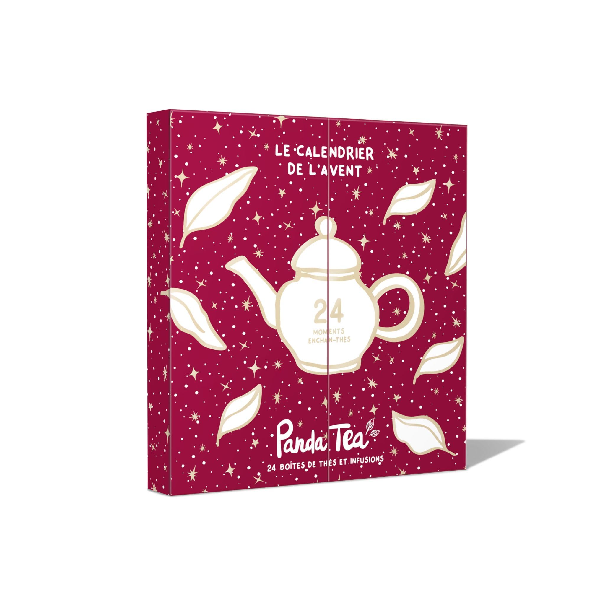 Panda Tea - Calendario de Adviento | 24 Latas de Tés e Infusiones Ecológicas a Granel | Surtido de 24 Latas | Idea de Regalo | Calendario de Adviento para Mujer y Hombre
