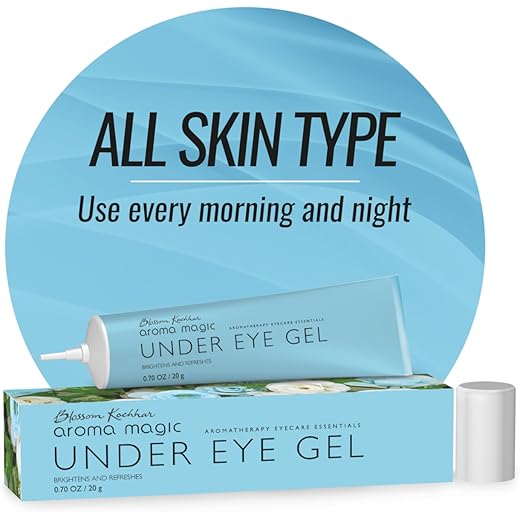 Aroma Magic Under Eye Gel | Brightens & Refreshes, Reduces Dark Circles for Lightens, Tightens & Puffiness | with cucumber, green tea, lemon, & centella For Women & Men | 20 gm
