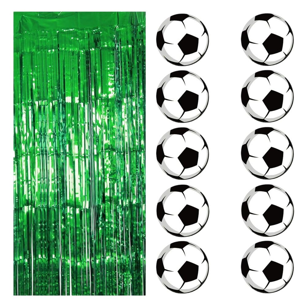 Metaliczne zasłony z blichtrum do dekoracji tła, Frędzle Metaliczne Frędzle Football Temat Wiszące Serpentyny