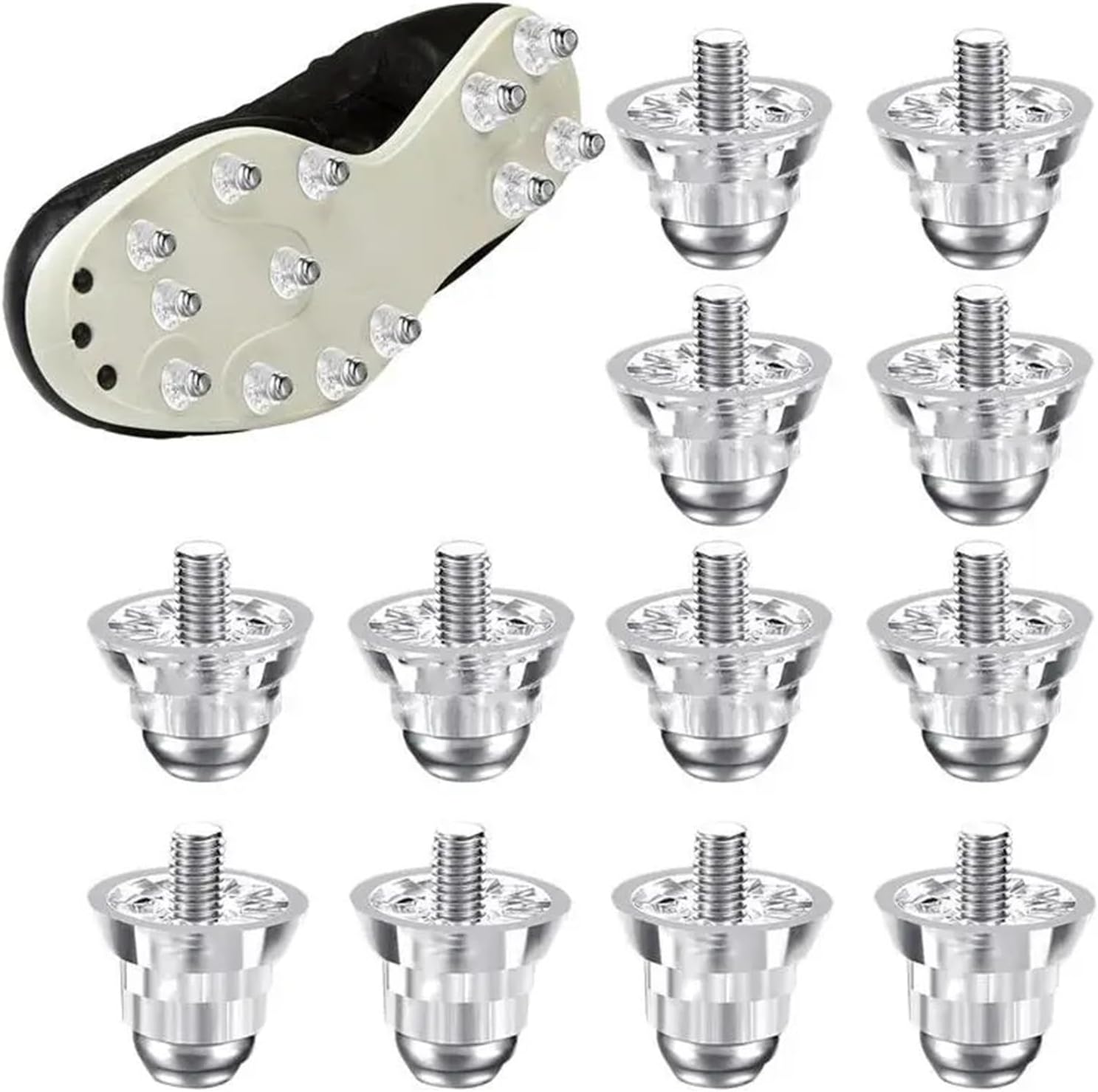 Football Boot Studs 36 PCS Football Cleat Replacement Studs 12 Pcs Spikes Track Shoes Set with Metal Head
