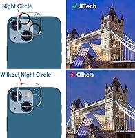 Vista 6 de JETech Camera Lens Protector for iPhone 13 6.1-Inch and iPhone 13 mini 5.4-Inch, 9H Tempered Glass, HD Clear, Anti-Scratch, Case Friendly, Does Not