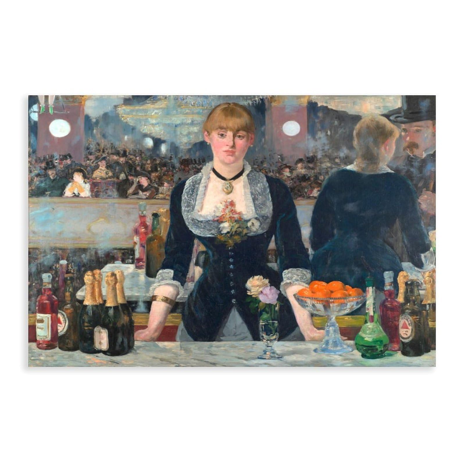 A Bar at The Folies Bergere - Edouard Manet Canvas Art Poster And Wall Art Picture Print Modern Family Bedroom Decor Unframe 24x36inch(60x90cm)