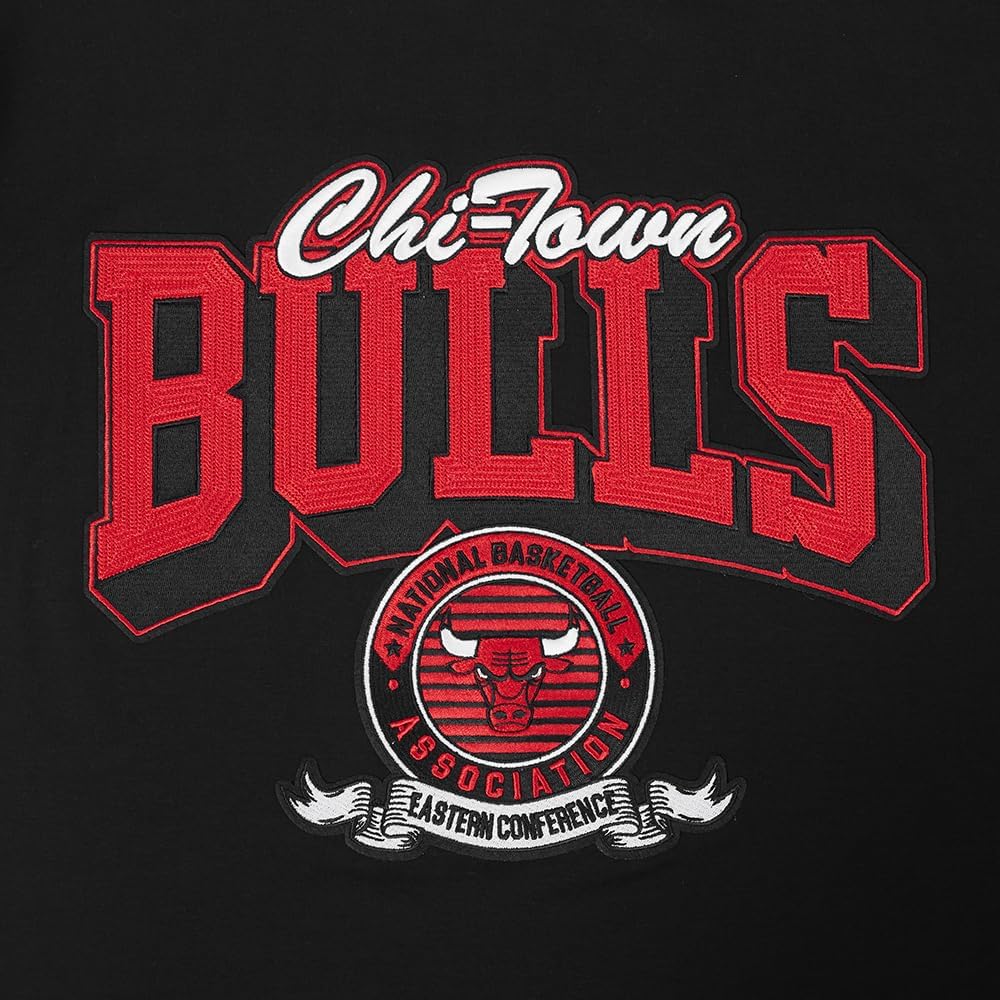 Chicago Bulls Team Badge Men's Basketball T-Shirt (Black) by Pro Standard - Image 6