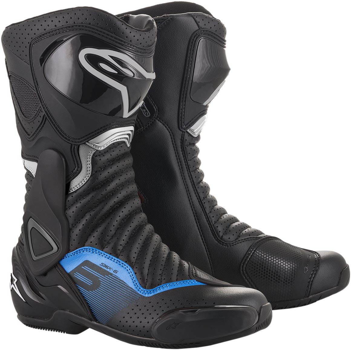 AlpinestarsSMX-6 v2 Vented Boots (46) (Black/Gunmetal/Blue)