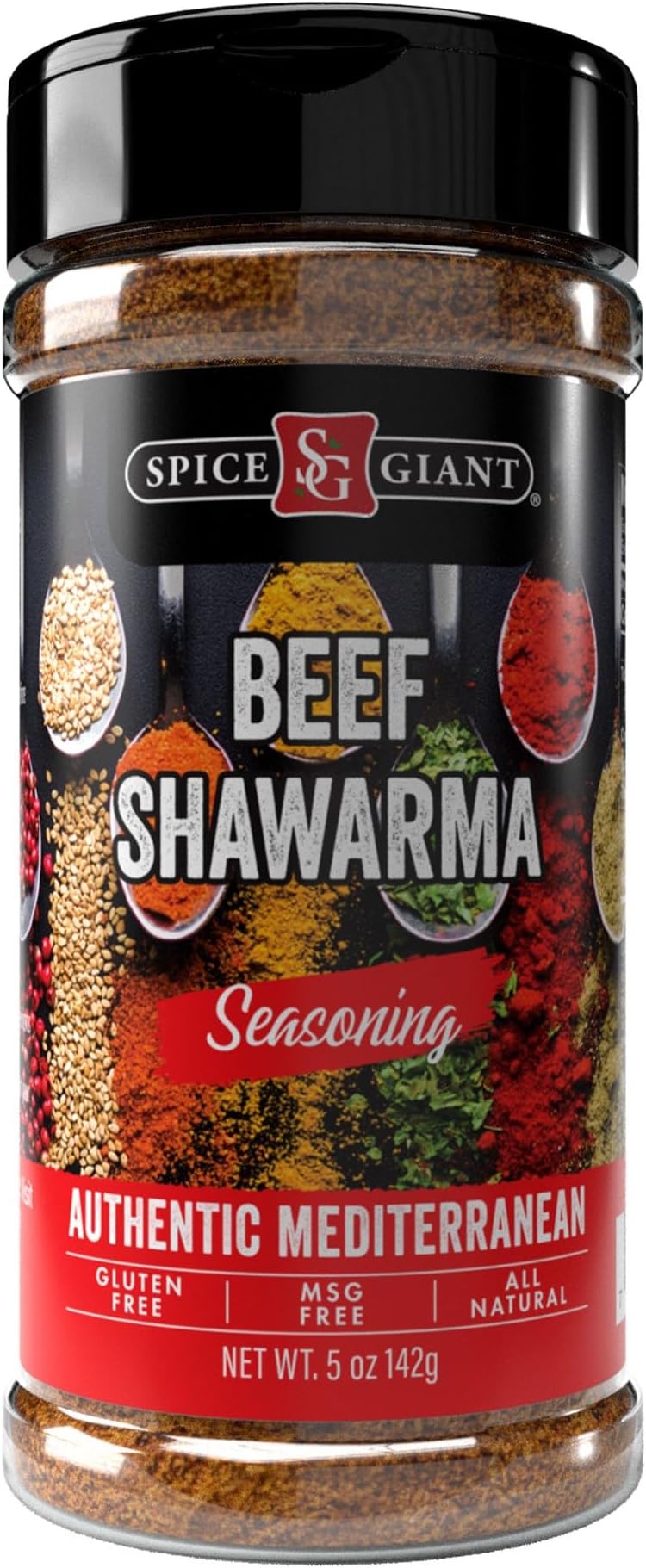 Beef Shawarma Seasoning 5 oz | Shawarma Spice | All Purpose Steak, Ground Beef, Chicken, Seafood & More Seasoning | Authentic Mediterranean Blend, Middle Eastern. Spice Giant