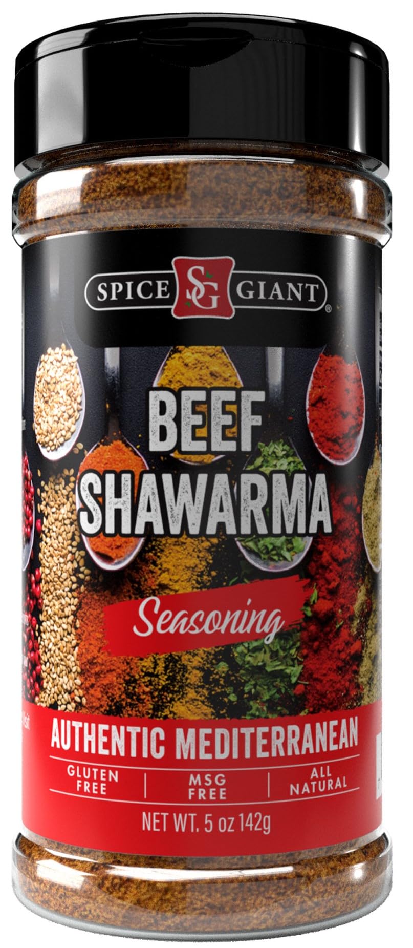 Beef Shawarma Seasoning 5 oz | Shawarma Spice | All Purpose Steak, Ground Beef, Chicken, Seafood & More Seasoning | Authentic Mediterranean Blend, Middle Eastern. Spice Giant