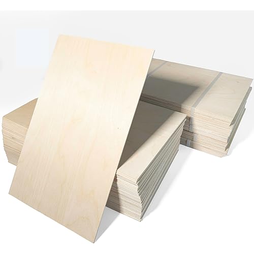 100 Pack | 3mm 1/8th inch Premium Baltic Birch Plywood, 12” x 19”, Glowforge Ready, Hand Selected, Unfinished | Boxes of 10, 20, 50 and 100 | Laser Engraving, CNC, Scroll Saw
