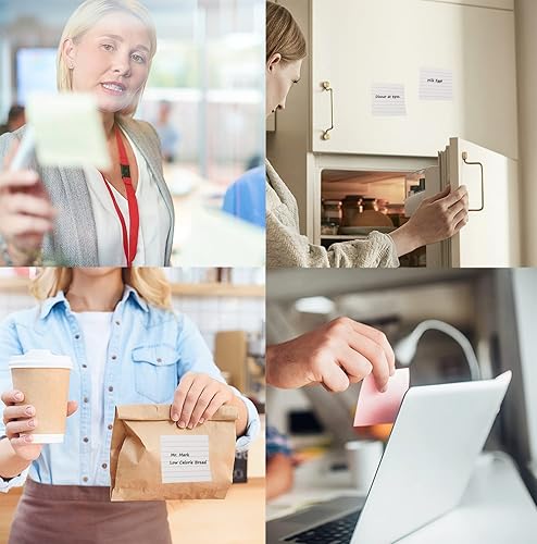 Miniatura 5 de Mini Skater Notas súper adhesivas multiusos de 3 x 3 pulgadas, bloc de notas rápidas cuadradas a granel fáciles de quitar para dejar recordatorios