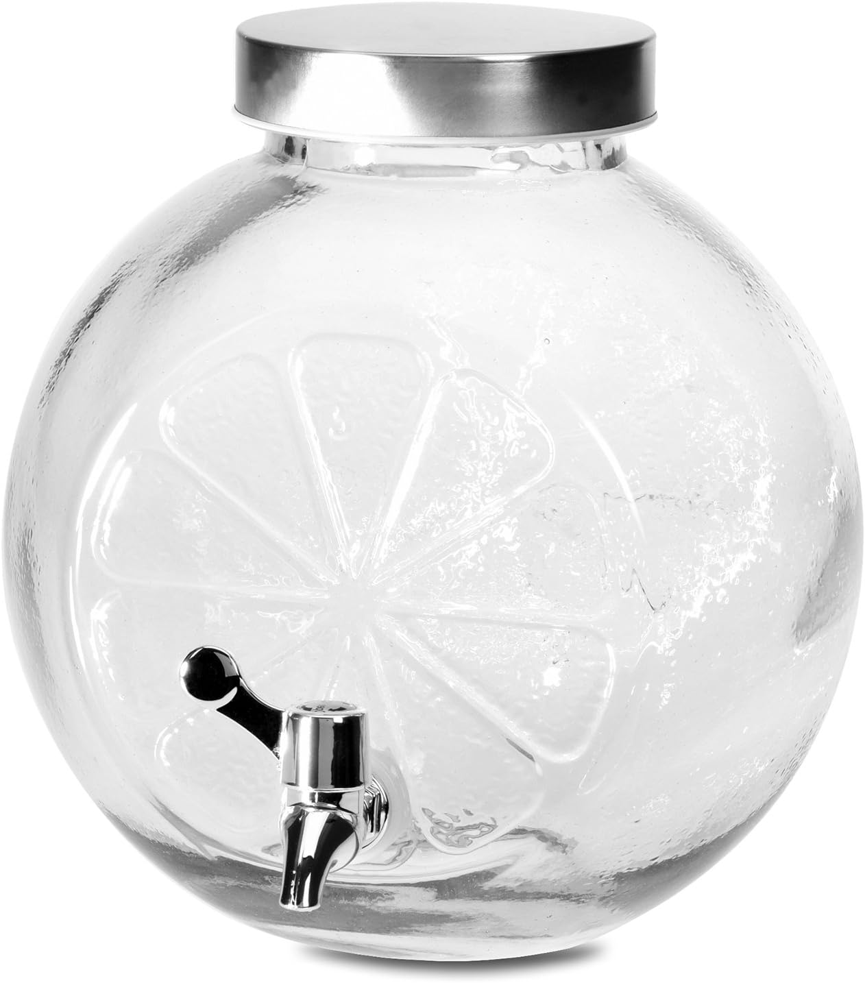 Drinks dispenser, 5 litres, 23 cm x 17 cm x height 24 cm, incl. tap, juice dispenser, water dispenser, glass, jug