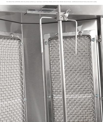 Shawarma Machine Doner Kebab Grill With 2 Burners Vertical Broiler For Commercial Home Kitchen 110V Propane Gas Stainless Steel Body #TOP2