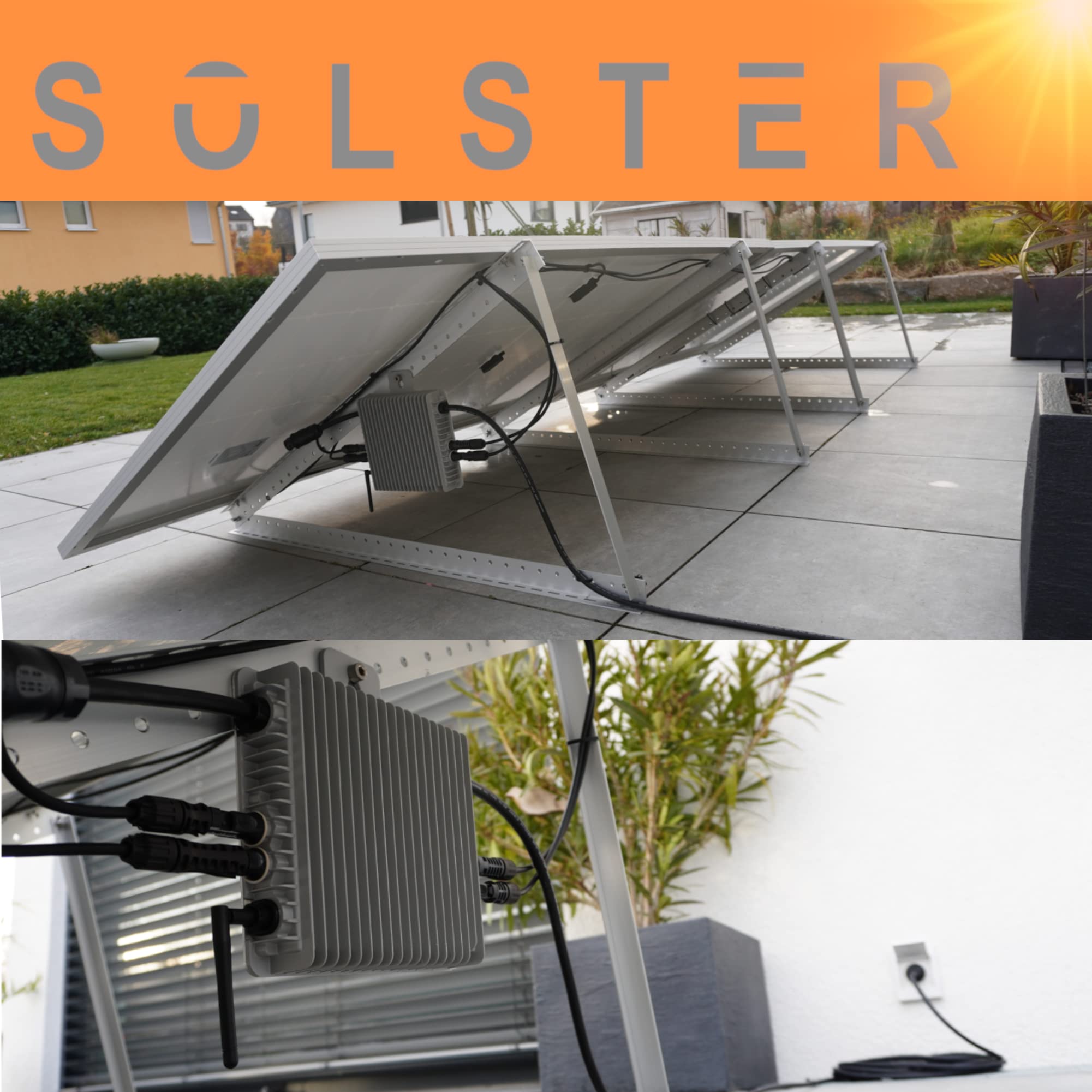 Deye Wechselrichter 600W für Photovoltaik, Mini Solaranlage, Balkonkraftwerk oder kleine EEG Solaranlagen auf dem Hausdach. Mikrowechselrichter für Steckdose inkl. WLAN und kostenlosem Smaprtphone App
