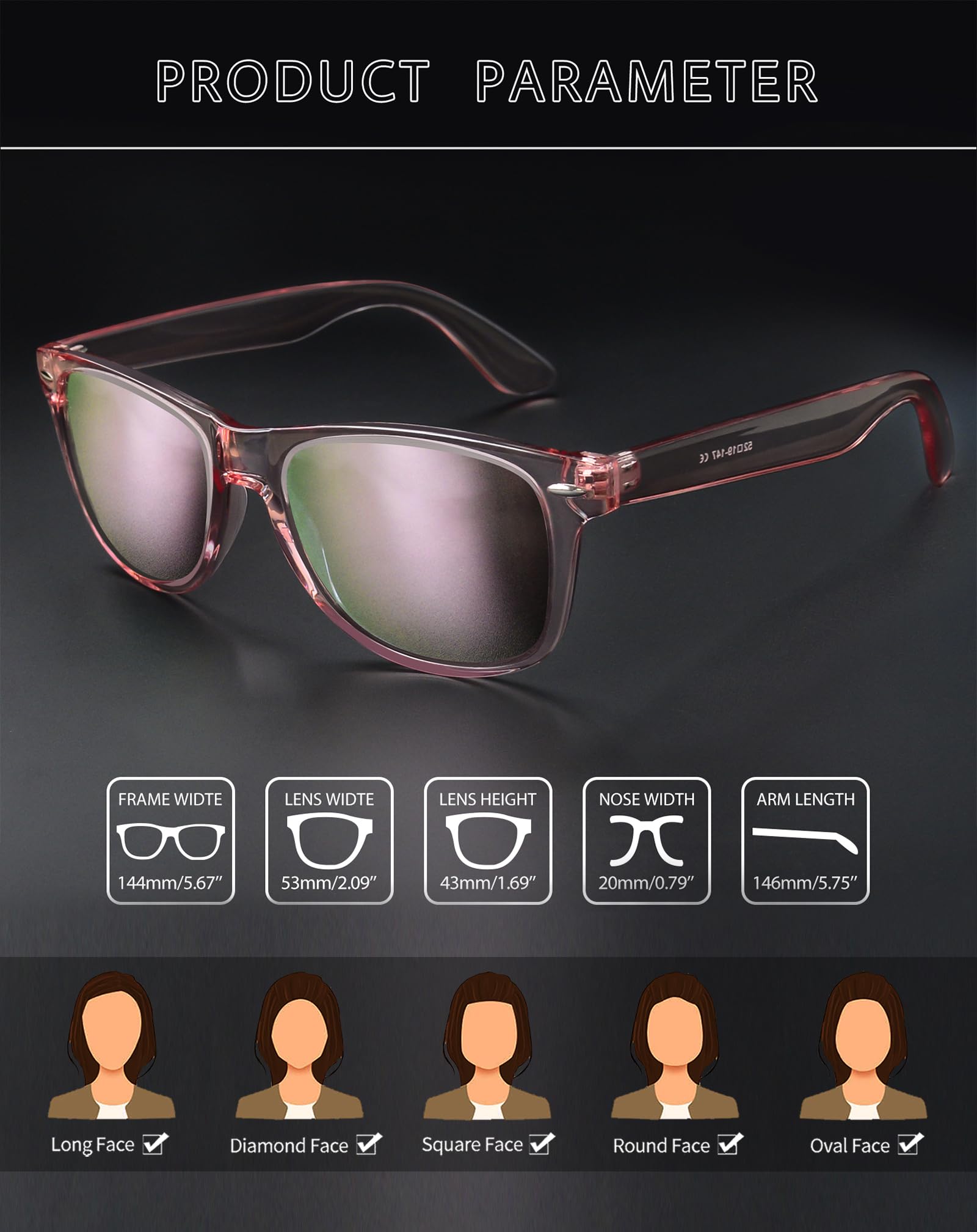 Joopin Square Sunglasses Polarized UV Protection Trendy Designer Sun Glasses Men Women - 3