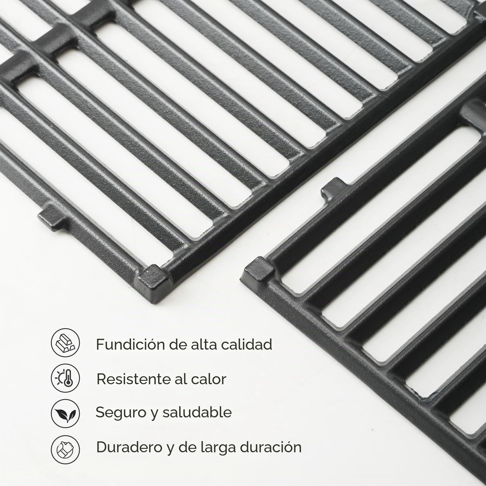 onlyfire Parrilla de Hierro Fundido para Barbacoas de Gas Weber Spirit I & II 200 Series con Paneles de Control Frontales, Rejilla Grill para Spirit E/S-210, E/S-220, Recambio para Weber 7637