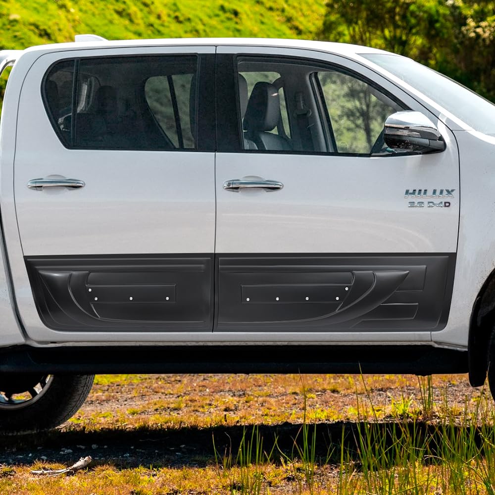 Panel Lateral para Toyota Hilux 2015-2024 Hilux AN110 AN120 AN130 Invincible X GR Sport Invincible 4 x 4 Paneles Laterales Negro Mate moldura de 4 Piezas