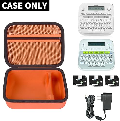 Miniatura 9 de GWCASE Funda compatible con Brother P-Touch PTD220 210 - Etiquetadora diaria para el hogar, oficina, organizador de transporte para cintas de