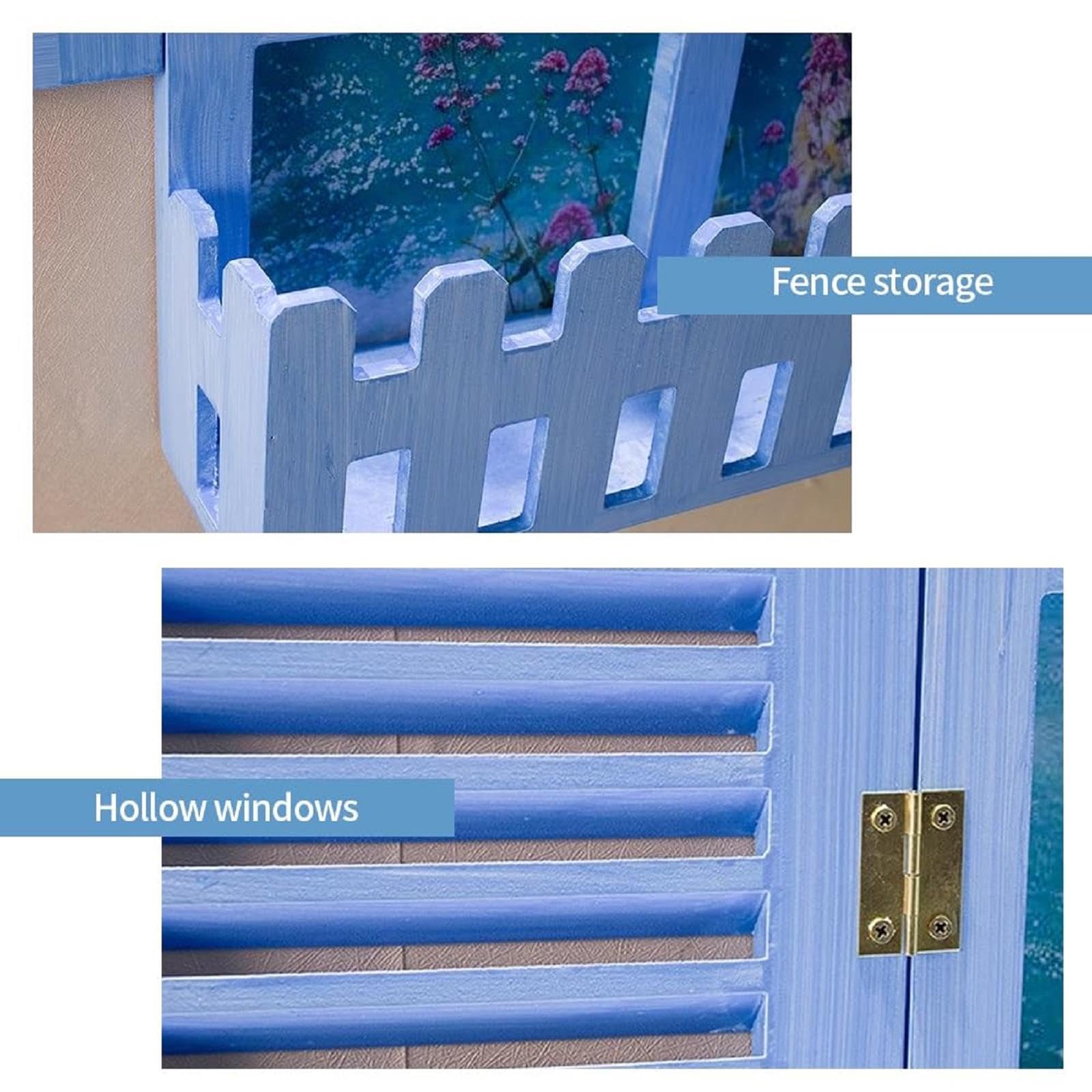 SUZEPER Rustikaler Fensterrahmen-Wanddekoration, Bauernhaus-Holzbogen-Fensterpaneel, hängende Wandpaneele für Wohnzimmer, Schlafzimmer, über dem Bett, Vintage-Landhaus-Dekor (klein, gelb)