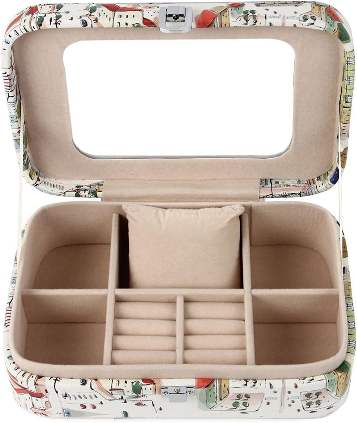Travel Friendly Vintage Style Artistic Paris Jewellery Box Cum Organizer Pack of 1 Color May Vary