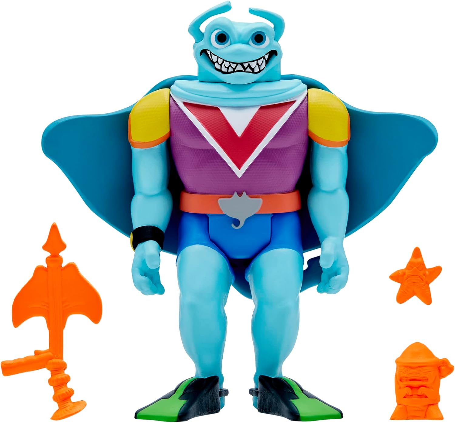 Super7 Teenage Mutant Ninja Turtles Ray Fillet - 3.75" TMNT Action Figure with Accessories Classic Cartoon Collectibles