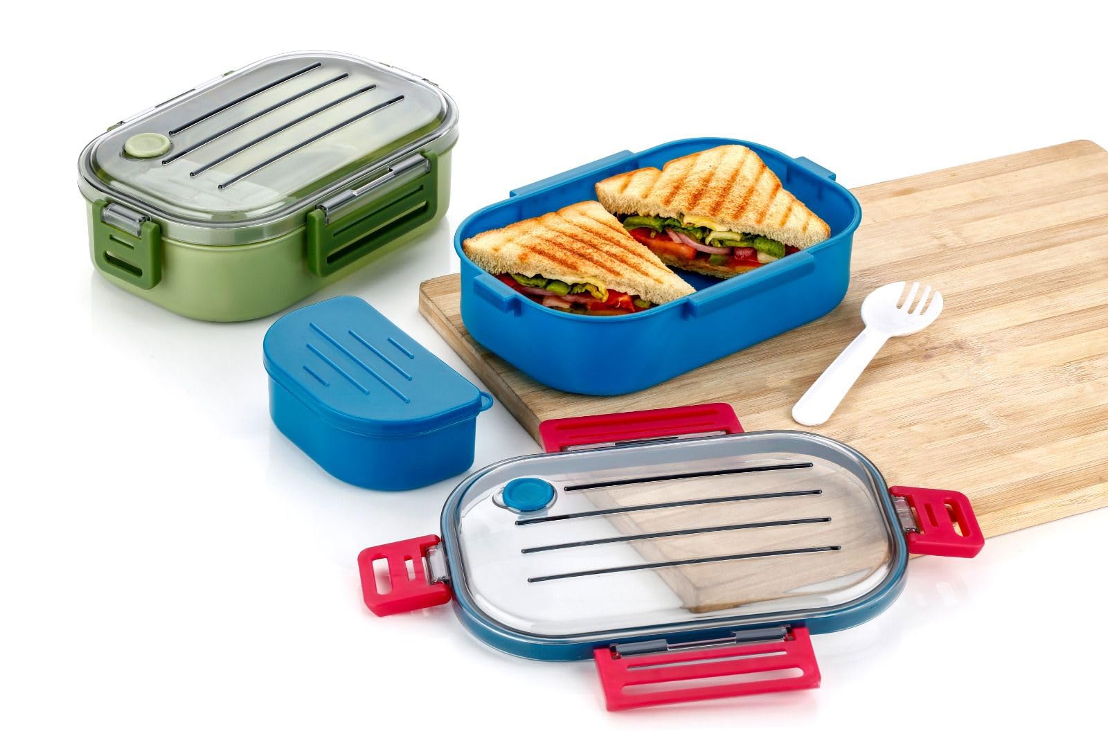 3-Compartment Lunch Box with Spoon