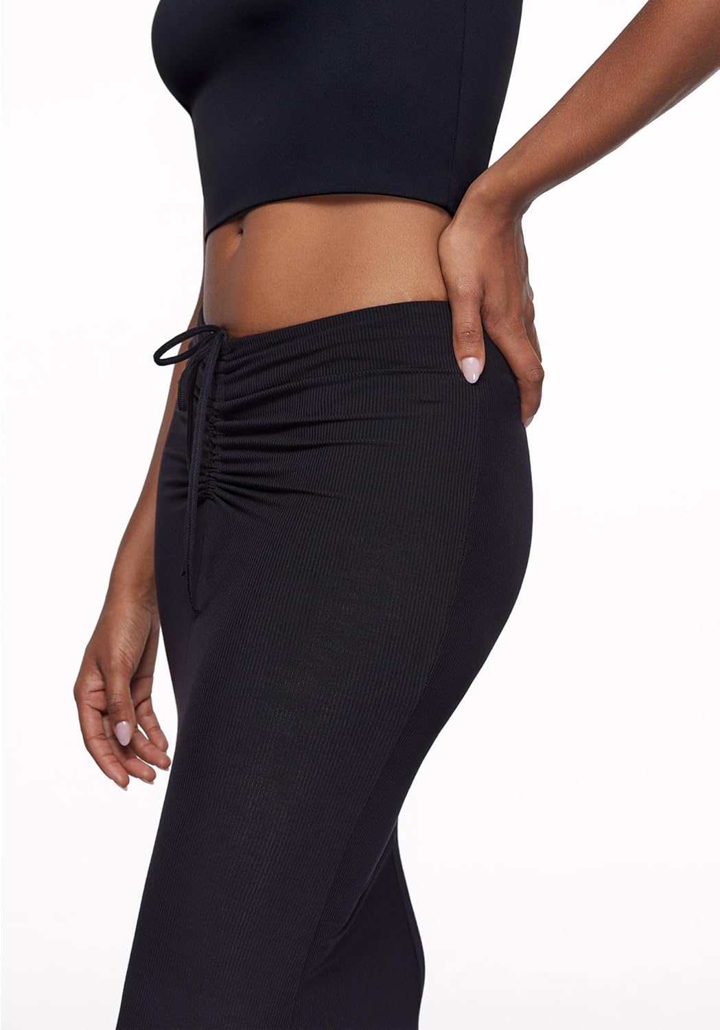 INLYRIC Women's High Waist Long Maxi Skirts Floor Length Stretchy Fitted Ruched Lounge Skirt - Image 5