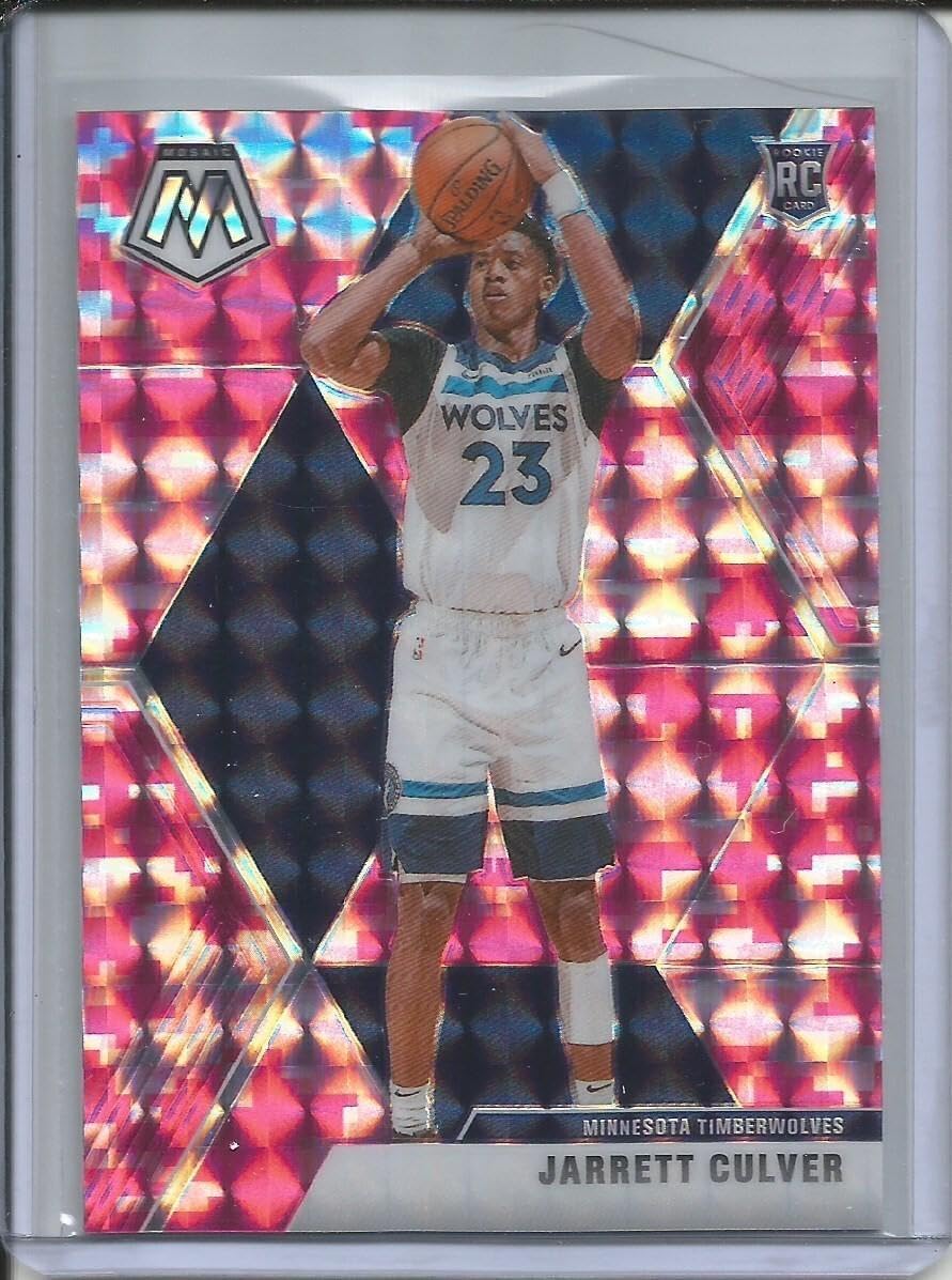 Jarrett Culver 2019-20 Panini Mosaic Camo Pink Prizm Rookie Rc Twolves #201 - Basketball Cards