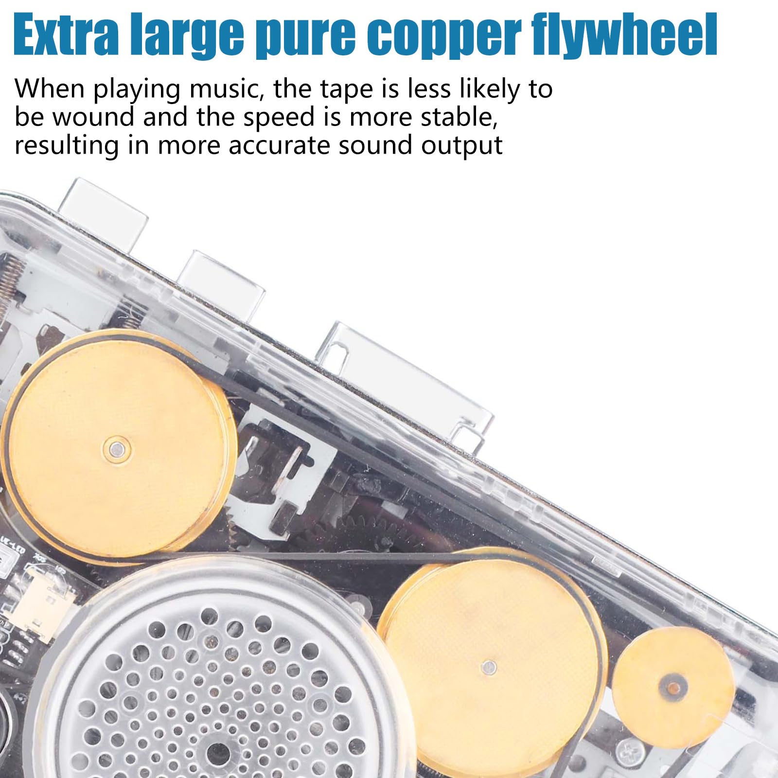 Clear Deck - Convertitore di file MP3, unità USB, dispositivo audio stereo portatile, accessorio per altoparlanti USB, copertura per cassette