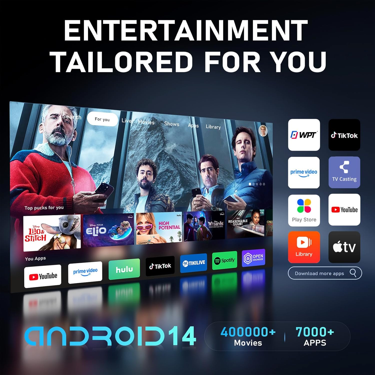 【Neo Projector & Built-in Apps】XuanPad Mini Projector with Wi-Fi and Bluetooth, Full HD 1080P Smart Portable Projector with 210° Stand, Auto Vertical Keystone, Compatible with HDMI/USB/TV Stick 3 71UCCcbp00L. AC SL1500