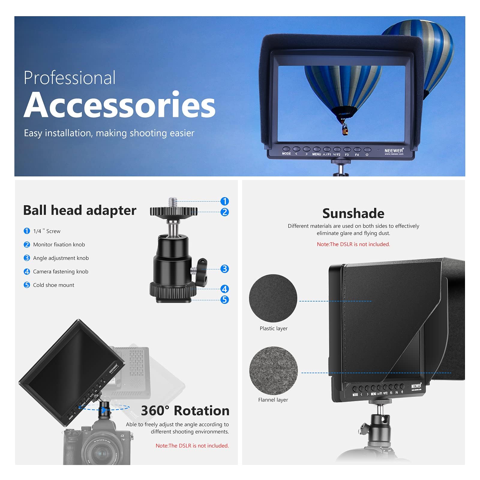 Amazon.com: NEEWER F100 7 inch Camera Field Monitor Updated
