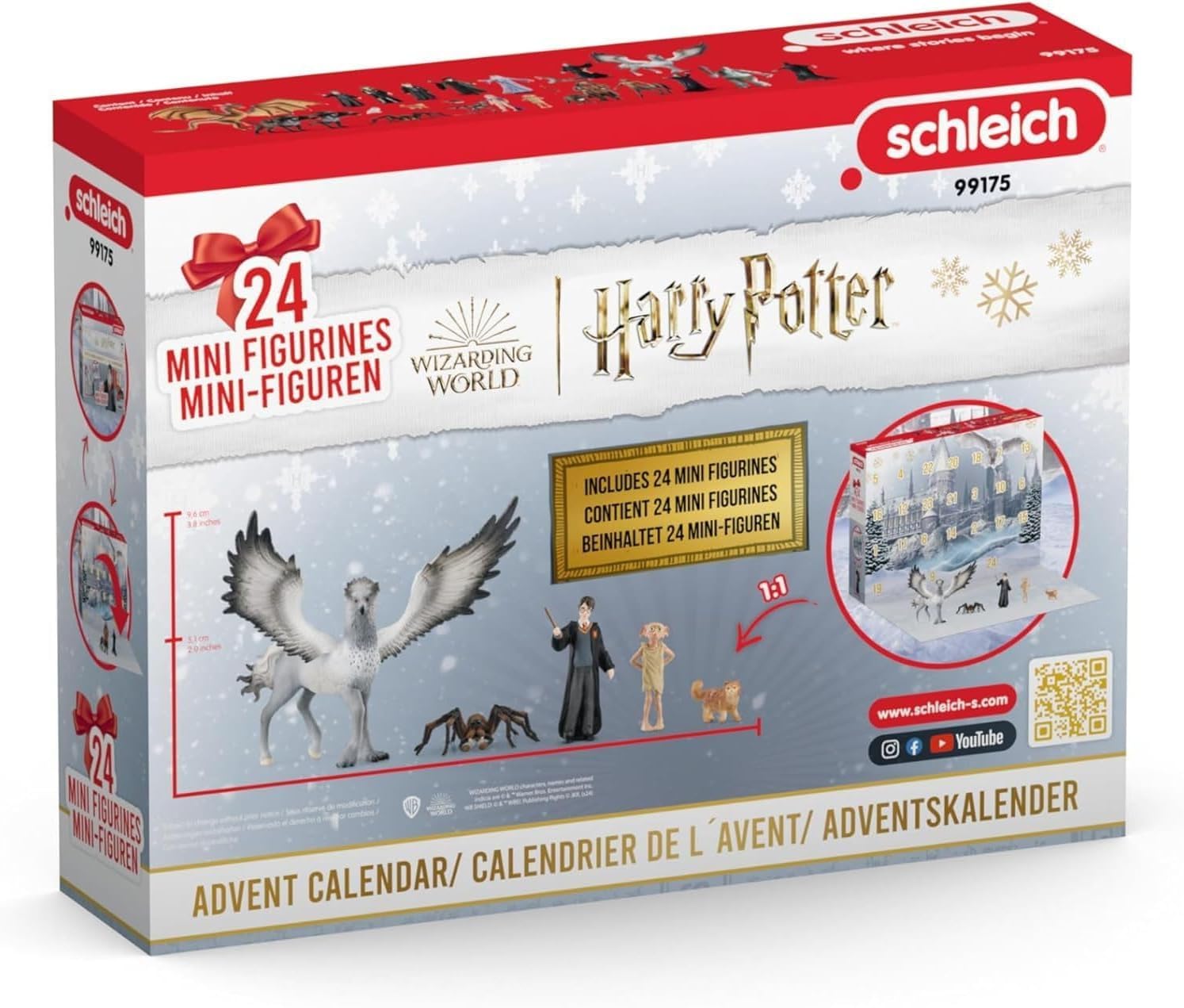 schleich HARRY POTTER calendario dell’Avvento 2025 – 99175 | personaggi da collezione e da gioco realistici | idea regalo per bambini dai 6 anni e fan | calendario natalizio con 24 sorprese