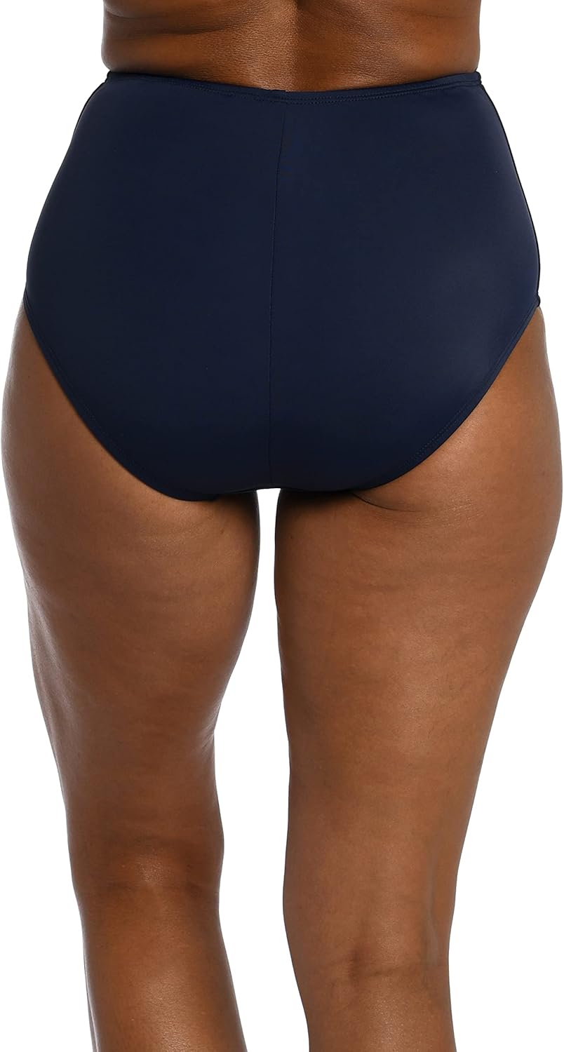 Maxine of Hollywood Women's High Waist Hipster Bikini Swimsuit Bottom