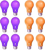 Vista 9 de Paquete de 4 bombillas LED A19 120V base E26 9 vatios (reemplazo de 60 vatios), bombilla para decoración de fiesta, porche, iluminación del hogar