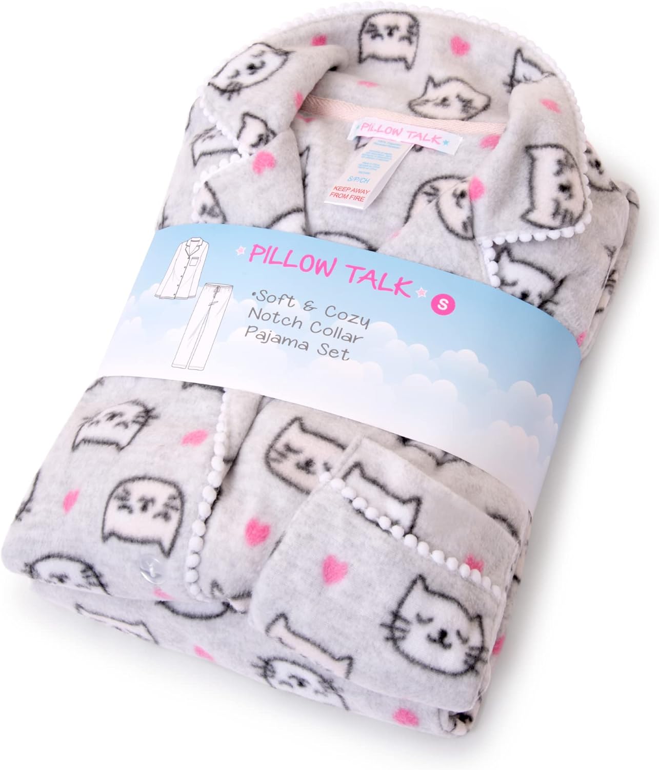 Rene Rofe 2 Piece Fleece Long Sleeve Top and Pant Ultra Soft Gift Set - Holiday Pajama Lounge Set for Women - Image 3