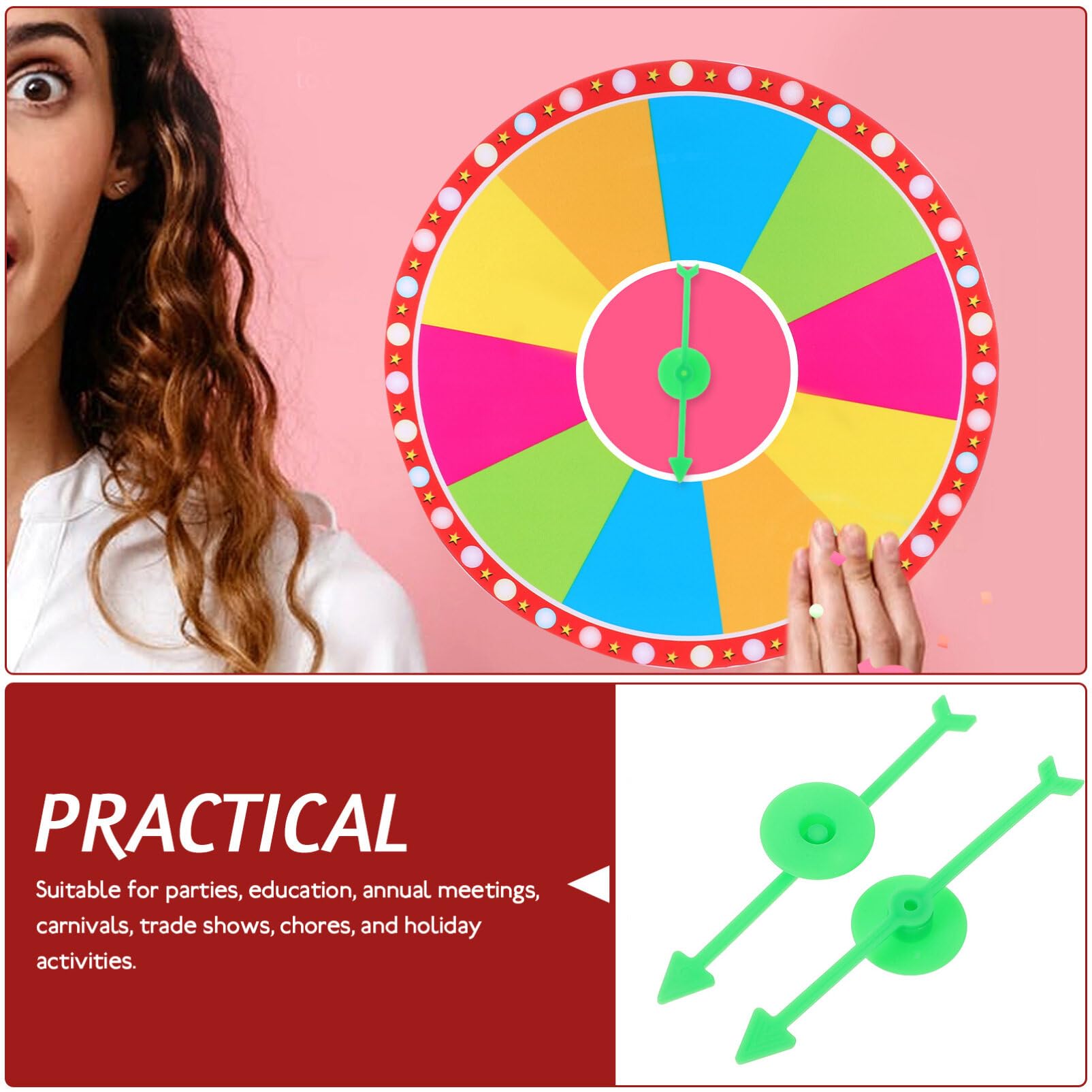 Cabilock Set De 10 Flechas Giratorias De Plástico Para Juegos De Mesa, Aula Y Fiestas – Ruleta DIY De 10 Cm Para Actividades Educativas