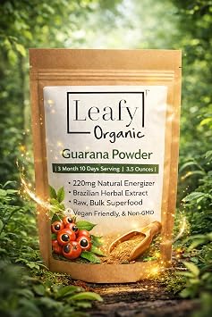 Guarana Powder | 3 Month 10 Days Serving | 3.5 Ounces | 220mg Natural Energizer, Brazilian Herbal Extract, Raw, Bulk Superfood, Vegan Friendly, Non-GMO