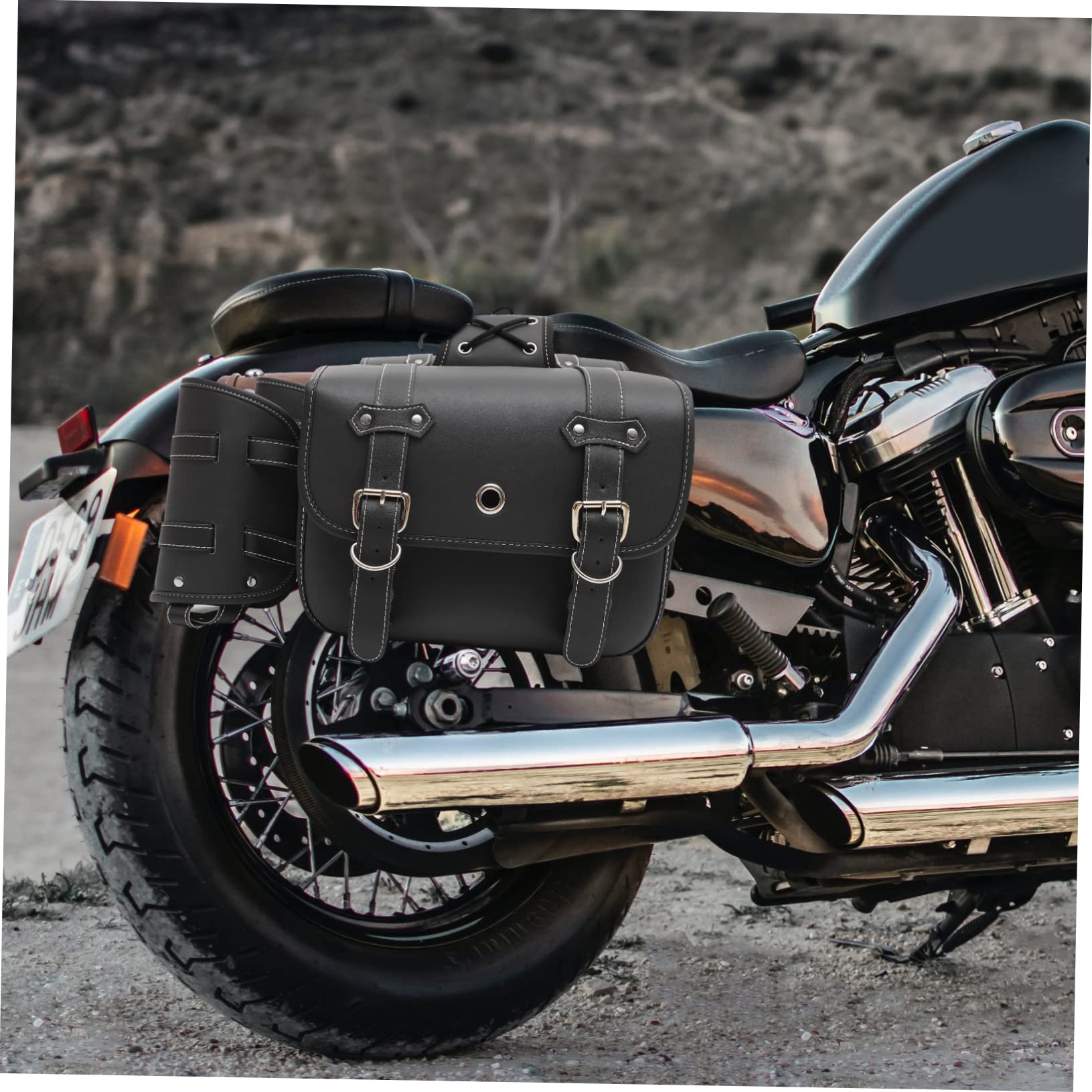 OUNONA Borsa laterale universale per moto, 30 x 21 x 14 cm, impermeabile, compatibile con bici elettriche