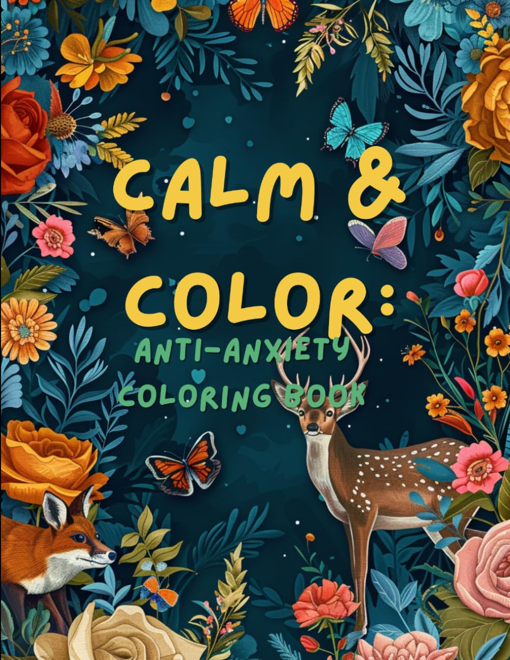 Calm & Color Anti-Anxiety Coloring Book: Relaxing Mandalas, Peaceful Nature Scenes, and Gentle Animals for Stress Relief and Mindfulness