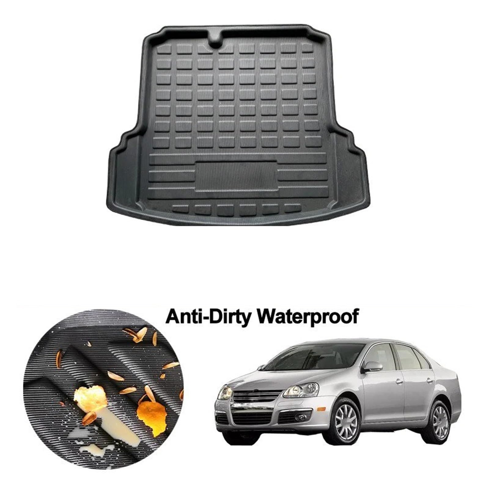 Kofferraum Cargo Schutzmatte Für VW Für Jetta Für Limousine 4-dr MK6 2011-2018 Auto Hinten Boot Cargo-Liner Fach Stamm Gepäck Boden Matte Teppiche Pad