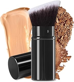 Keriloo Kabuki - Brocha de maquillaje retráct...