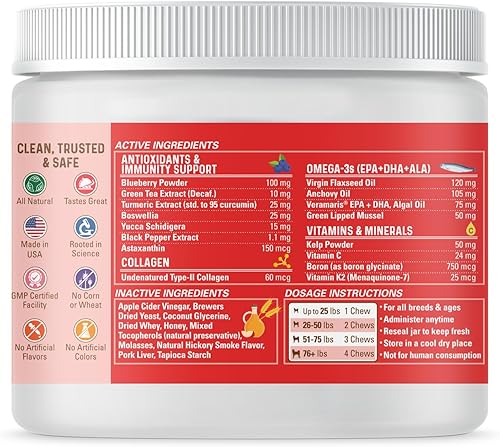 Miniatura 2 de Bernie's Marvelous Mobility - Suplemento diario para cadera y articulaciones del perro, mantiene el bienestar general y promueve un sistema